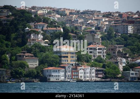 Blick von Ortaköy, Istanbul, Türkei, Europa-Asien Stockfoto