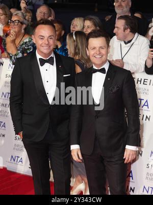 London, Vereinigtes Königreich, 11. September 2024. Anthony McPartlin und Declan Donnellynehmen am 11. September 2024 an den National Television Awards Red Carpet Arrivals in der O2 Arena Teil. Vereinigtes Königreich. Quelle: S.A.M./Alamy Live News Stockfoto