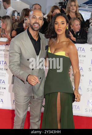 London, Vereinigtes Königreich, 11. September 2024. Marvin Humes und Rochelle Humes nehmen am 11. September 2024 an den National Television Awards Red Carpet Arrivals in der O2 Arena in London Teil. Vereinigtes Königreich. Quelle: S.A.M./Alamy Live News Stockfoto