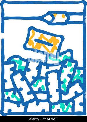 Wasabi-Icon-Illustration mit gehackter Wurzel Stock Vektor