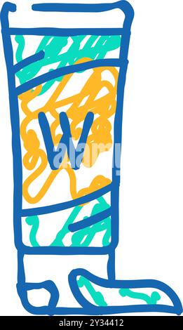 Tubus Wasabi Icon Doodle Illustration Stock Vektor