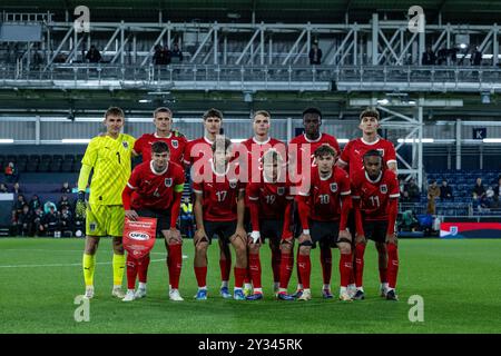 LUTON, ENGLAND - 09. SEPTEMBER: Österreich unter 21 Mannschaftsfoto (L-R) Nikolas Polster, Fabian Wohlmuth, Leon Grgic, Benjamin Bockle, Samson Baidoo, Floria Stockfoto