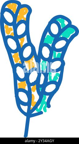 fucus vesiculosus Seetang-Ikone-Illustration Stock Vektor