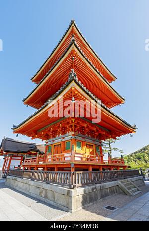 Sanju-no-to, dreistöckige Pagode, Kiyomizu-dera-Tempel, Kyoto, Japan, Asien Stockfoto