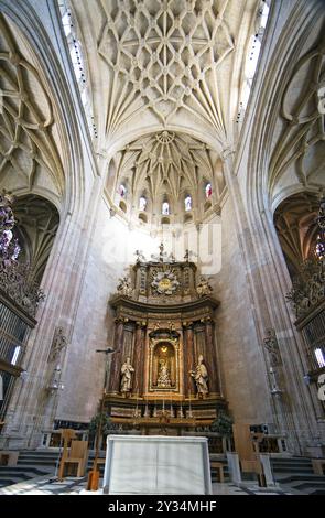 Altar in der Kathedrale, Segovia, Provinz Segovia, Kastilien und Leon, Spanien, Europa Stockfoto