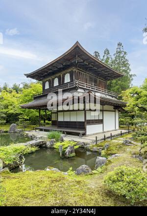 Kannon-den Hall, Ginkaku-JI, Tempel des Silbernen Pavillons, Kyoto, Japan, Asien Stockfoto