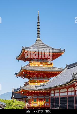 Sanju-no-to, dreistöckige Pagode, Kiyomizu-dera-Tempel, Kyoto, Japan, Asien Stockfoto