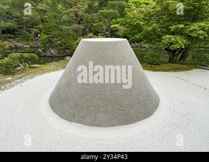 Kogetsudai Sandkegel, Ginkaku-JI Tempel des Silbernen Pavillons Kyoto, Japan, Asien Stockfoto