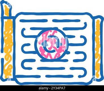 Kritzelbildgebung des Kühlers für das Fahrzeugteil Stock Vektor