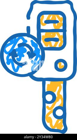 Illustration mit doppeltem Schlüsselsymbol Stock Vektor