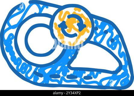 Illustration zum Austausch des Scheinwerfersymbols Stock Vektor