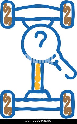 Abbildung des Symbols „Fahrgestell Fahrzeug bewegt“ Stock Vektor