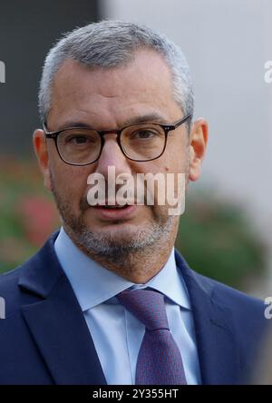 Paris, Frankreich, . September 2024. Alexis Kohler Generalsekretär des Elysee-Palastes während einer Abschiedszeremonie im französischen Ministerium für Wirtschaft und Finanzen (Bercy), am 12. September 2024 in Paris, Frankreich. Frankreich wird "nächste Woche" eine neue Regierung haben, sagte kürzlich der konservative Premierminister Michel Barnier am 12. September, als er Kandidaten für die Leitung von Ministerien vor einem unberechenbaren hängenden parlament aussuchte. Foto: Jean-Bernard Vernier/JBV News/ABACAPRESS. COM Credit: Abaca Press/Alamy Live News Stockfoto