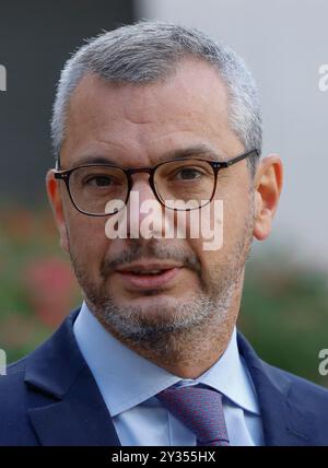 Paris, Frankreich, . September 2024. Alexis Kohler Generalsekretär des Elysee-Palastes während einer Abschiedszeremonie im französischen Ministerium für Wirtschaft und Finanzen (Bercy), am 12. September 2024 in Paris, Frankreich. Frankreich wird "nächste Woche" eine neue Regierung haben, sagte kürzlich der konservative Premierminister Michel Barnier am 12. September, als er Kandidaten für die Leitung von Ministerien vor einem unberechenbaren hängenden parlament aussuchte. Foto: Jean-Bernard Vernier/JBV News/ABACAPRESS. COM Credit: Abaca Press/Alamy Live News Stockfoto