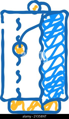 Küchenserviette Icon Kritzelillustration Stock Vektor