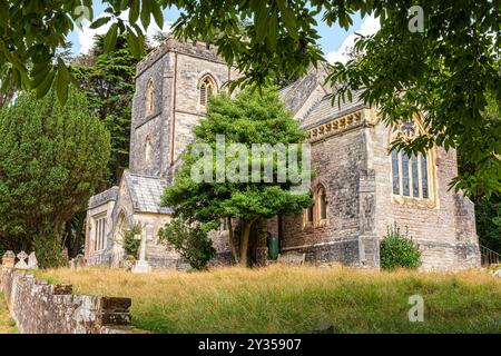 Die viktorianische Kirche St. Mary (erbaut 1854) auf Brownsea Island in Poole Harbour, Dorset, England, Großbritannien Stockfoto