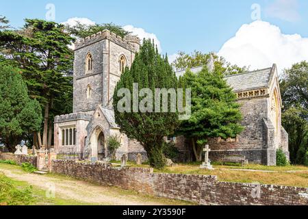 Die viktorianische Kirche St. Mary (erbaut 1854) auf Brownsea Island in Poole Harbour, Dorset, England, Großbritannien Stockfoto