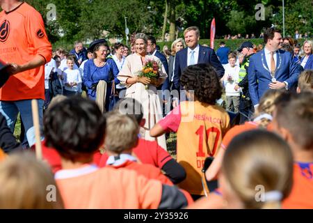 Mesh, Niederlande, 2024 2011-09-12 15:53:37 MESH, 12-09-2024, Gemeinde Eijsden-Margraten König Willem Alexander und Königin Máxima in Mesch, Gemeinde Eijsden-Margraten für den nationalen Beginn der Feier von 80 Jahren Freiheit. FOTO: NLBeeld/Patrick van EmstIn dem Foto: NL Beeld / Patrick van EMST Stockfoto