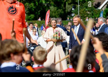 Mesh, Niederlande, 2024 2011-09-12 15:53:29 MESH, 12-09-2024, Gemeinde Eijsden-Margraten König Willem Alexander und Königin Máxima in Mesch, Gemeinde Eijsden-Margraten für den nationalen Beginn der Feier von 80 Jahren Freiheit. FOTO: NLBeeld/Patrick van EmstIn dem Foto: NL Beeld / Patrick van EMST Stockfoto