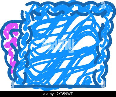 Serviette Tissue Symbol Kritzelillustration Stock Vektor