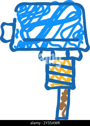 Abbildung des Symbols für den Flüssigkeitsdurchflussschalter Stock Vektor