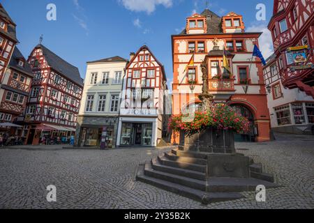 Der Marktplatz in Bernkastel an der Mosel, Deutschland Stockfoto