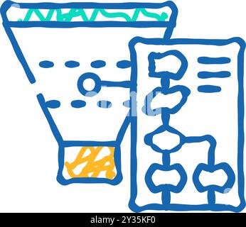 mqls generierte Icon-Kritzelillustration Stock Vektor