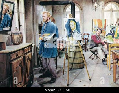 LUST für Leben 1956 MGM Film mit Kirk Douglas als Vincent Van Gogh auf der linken Seite und Anthony Quinn als Paul Gauguin Stockfoto