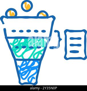 Illustration des Symbols für die Lead-Qualifikation Stock Vektor