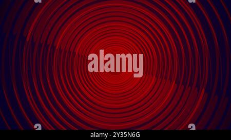 Ein tiefrotes Spiralmuster mit konzentrischen Kreisen vor dunklem Hintergrund. Die intensive Farbpalette und das hypnotische Design erinnern an Stock Vektor