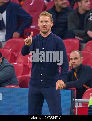 DFB-Trainer Julian Nagelsmann, Bundestrainer, Nationaltrainer, beim Spiel der UEFA Nations League 2024 IN DEN NIEDERLANDEN. , . Am 10. September 2024 in Amsterdam, NL. Fotograf: ddp Images/STAR-Images Credit: ddp Media GmbH/Alamy Live News Stockfoto
