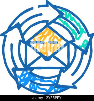 E-Mail-Marketing-Symbol-Illustration Stock Vektor