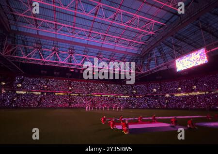 Johan Cruyff Arena mit leichtem Choreo im UEFA Nations League 2024 Spiel NIEDERLANDE, Deutschland. , . Am 10. September 2024 in Amsterdam, NL. Fotograf: ddp Images/STAR-Images Credit: ddp Media GmbH/Alamy Live News Stockfoto