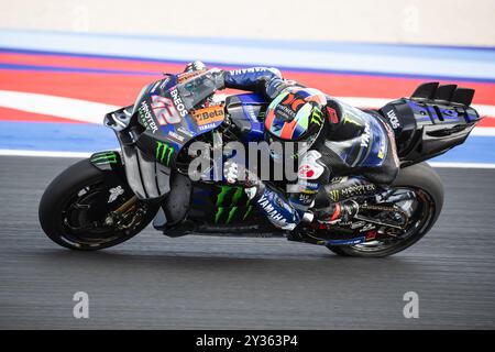 Alex Rins SPA Yamaha Monster beim Sprint Race MotoGP Misano World Circuit SanMarinoGP 2024 Stockfoto