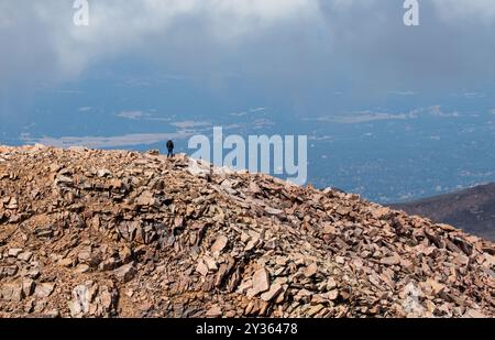 Blick vom Pikes Peak in Colorado. Stockfoto