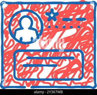 Negative Testimonial Icon Doodle Illustration Stock Vektor