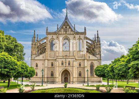 St. Barbara Kirche, eine römisch-katholische Kirche in Kutná Hora (Böhmen) im Stil einer Kathedrale und wird manchmal auch als Kathedrale von St. Stockfoto