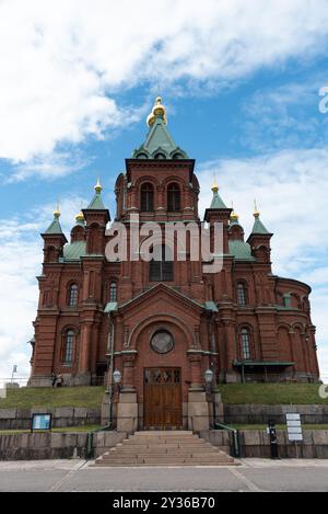 Uspenski-Kathedrale Griechisch-orthodoxe oder östlich-orthodoxe Kathedrale und Hauptkathedrale der orthodoxen Kirche in Helsinki in Finnland Stockfoto