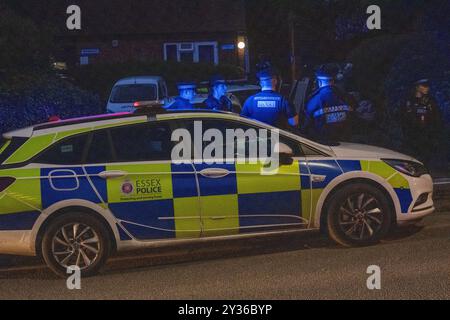 Brentwood Essex 12. September 2024 die Polizei von Essex untersucht einen "schweren Vorfall" in der Ingrave Road, Brentwood Essex. Es gibt lokale Spekulationen, dass es sich um einen mutmaßlichen Mord an Francis Reilly handeln könnte. Quelle: Ian Davidson/Alamy Live News Stockfoto