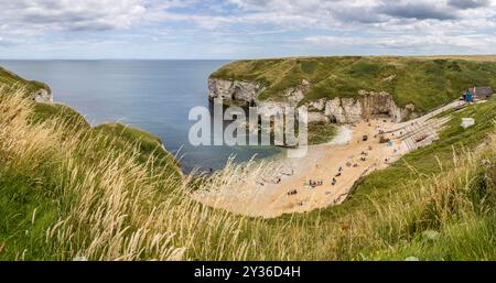 Flamborough Head North Landung Panoramablick Stockfoto