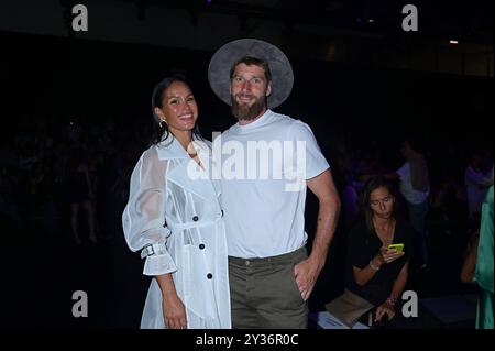 Madrid, Spanien. September 2024. In der ersten Reihe der Clara Couture Collection Show während der Mercedes-Benz Fashion Week de Madrid in IFEMA, 12. September 2024 Spanien Antonio Quilez/Cordon PRESS Credit: CORDON PRESS/Alamy Live News Stockfoto