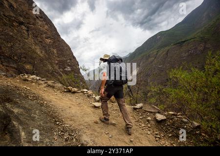 Choquequirao ist eine archäologische Stätte in den Anden Perus, nahe der heutigen Stadt Cachora. Wird oft als „Schwesterstadt“ bezeichnet Stockfoto