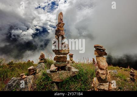 Choquequirao ist eine archäologische Stätte in den Anden Perus, nahe der heutigen Stadt Cachora. Wird oft als „Schwesterstadt“ bezeichnet Stockfoto