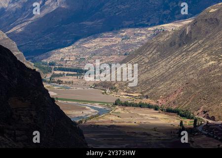 Die Ruinen von Pisac sind eine der bedeutendsten und gut erhaltenen archäologischen Stätten der Inka im Heiligen Tal Perus. Stockfoto