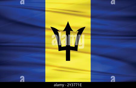 Illustration der Barbados Flagge und editierbarer Vektor Barbados Landesflagge Stock Vektor