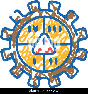 Illustration des Symbols „Management Risk“ Stock Vektor