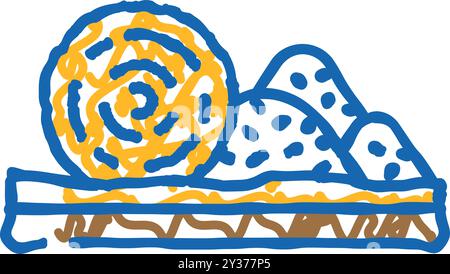 Grundstoffe Biomasse Energie Icon Kritzelillustration Stock Vektor