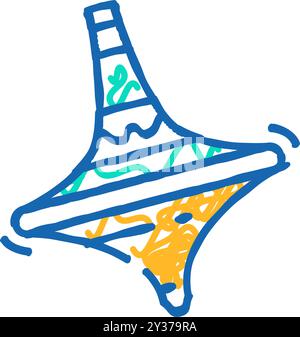 Illustration des sich drehenden Fidget-Spielzeug-Symbols Stock Vektor