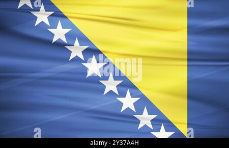 Abbildung: Flagge Bosnien und Herzegowina Stock Vektor