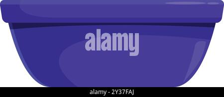 Einfache Illustration eines leeren blauen Beckens, die eine minimalistische und saubere Ästhetik schafft Stock Vektor
